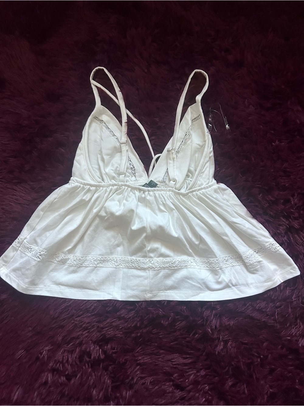 wild fable White Lace-Trim Camisole with Tie Front - Picture 2 of 3